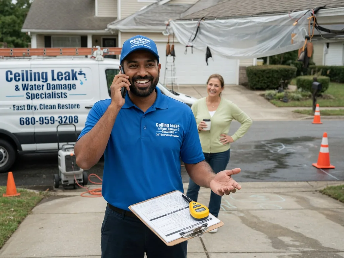 Ceiling Leak Cleanup Winfall, NC FAQs